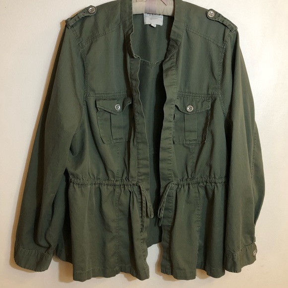 torrid Jackets & Blazers - Torrid Women’s Olive Green Lightweight Drawstring Cotton Utility Jacket Size 3